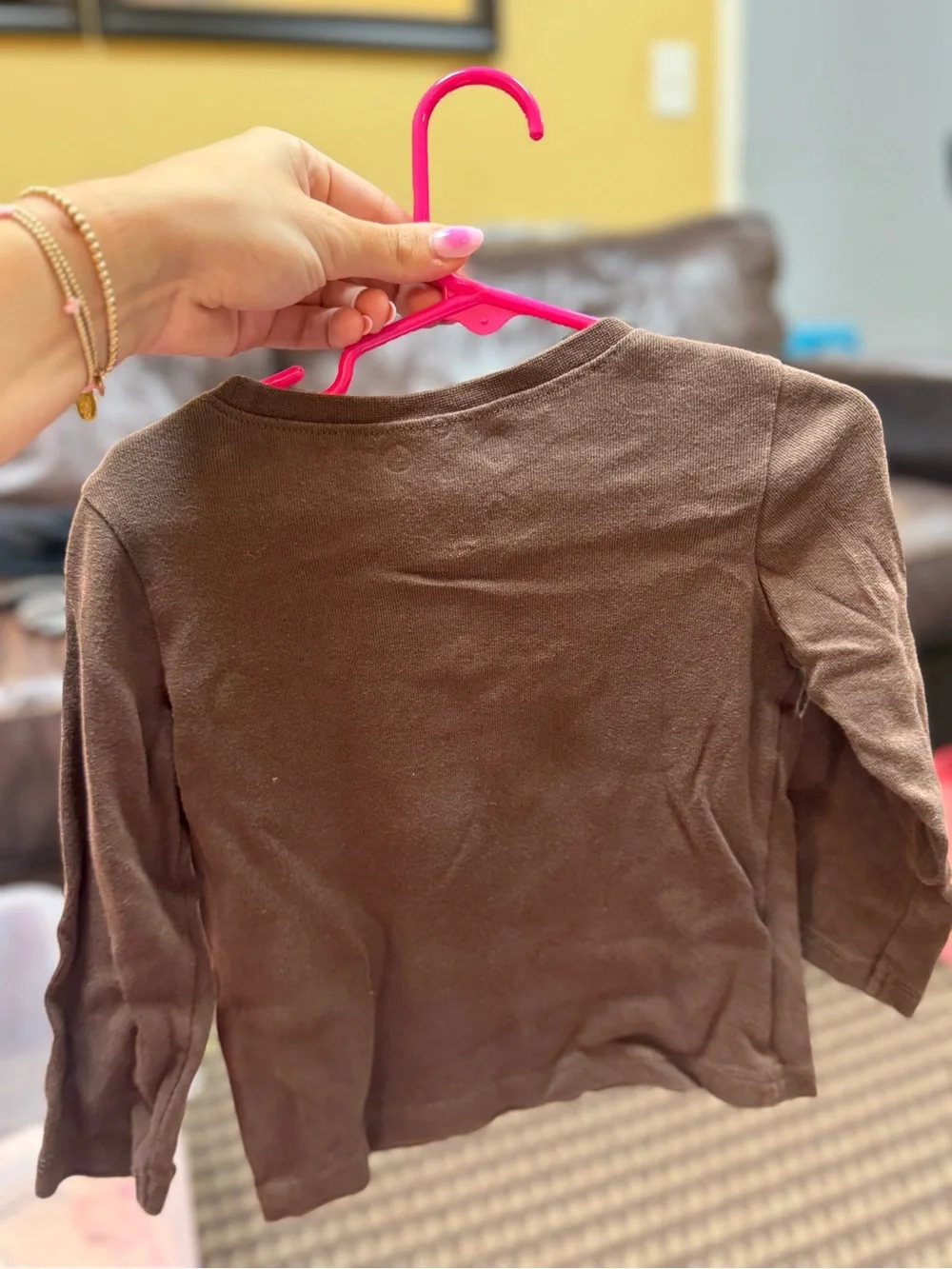 Gymboree Brown Long-Sleeve Tee with Colorful 'Cute As A Cupcake' Applique